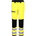 Portwest hi-vis wx2 cd857 / Мъжки светлоотразителни работни панталони клас 2 - hv жълто/черно uk 46/eu 62 (cd857ybr46)