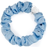 By Eloise London Silver Heart Silk Scrunchie цвят Sky Blue