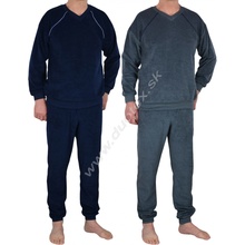 Duotex Froton pánské pyžamo dlouhé froté šedé