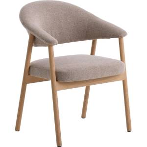 Unique Furniture Бежови трапезни столове в комплект с подлакътници 2 бр. от масивен дъб Elk - Unique Furniture (56160301)