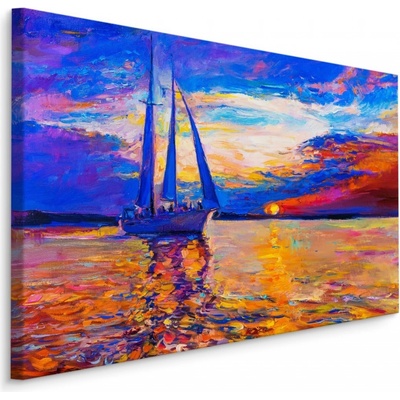 Plátno Barevný Západ Slunce U Moře Varianta: 30x20
