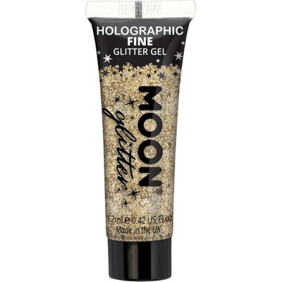 Smiffys Třpytky na tělo Moon Glitter Holographic Fine zlaté 12ml