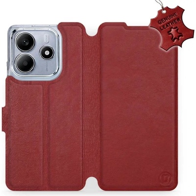 Mobiwear kožené flip knížkové Pro Xiaomi Redmi Note 14 5G - Tmavě červené 5906511500945