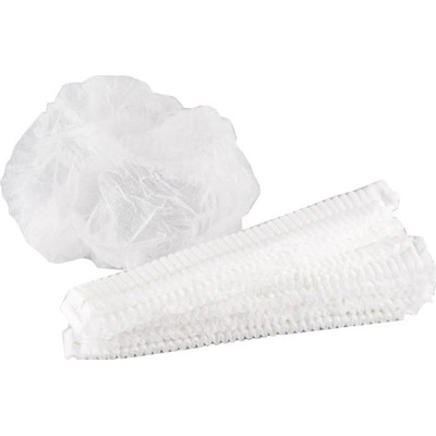 Medical Sud Jednorázová kosmetická čepice z netkané textilie s gumičkou bílá 100 ks