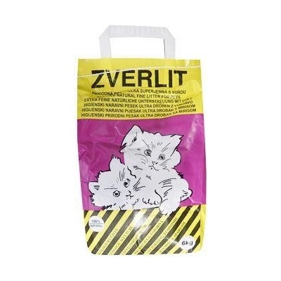 ZVERLIT fialový super jemná s vůní Podestýlka kočk 6 kg