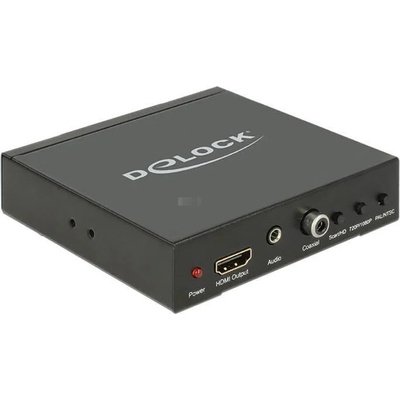 Delock DeLOCK конвертер SCART/HDMI към HDMI, със скейлър, черен (62783)