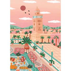 Pieces & Peace - Puzzle Koutoubia mosque, Morocco - 1 000 piese