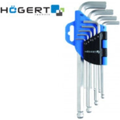 Högert Комплект шестостенни ключове със сферичен край от 9 (ht1w804)
