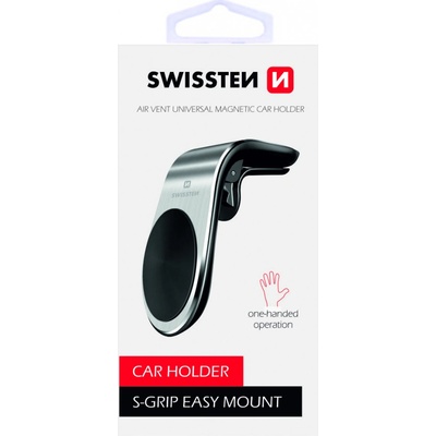 Magnetický držák do auta do ventilace Swissten EASY MOUNT, Stříbrná 65010701