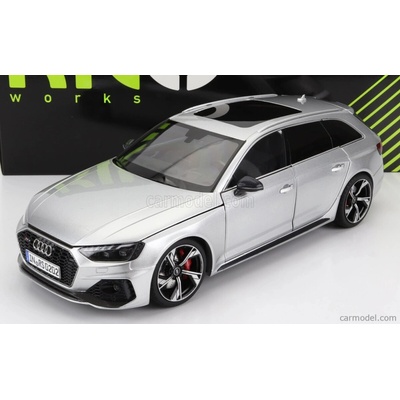 Nzg Audi A4 Rs4 Avant Sw Station Wagon 2020 Silver 1:18