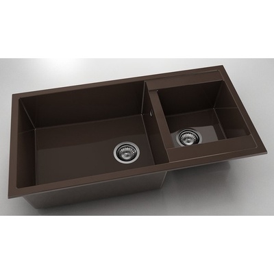 FAT Мивка Vanguard 235, Polymer marble, 18 Тъмно венге, с включен сифон