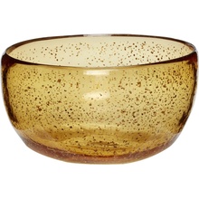 Hübsch Skleněná miska Glow žlutá 24 cm