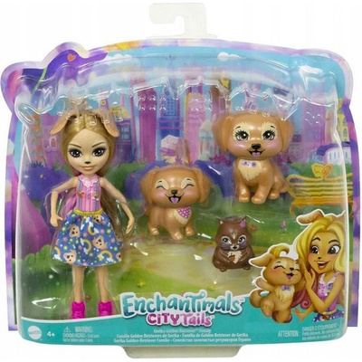 Mattel Enchantimals Gerika Golden Retriever s rodinkou