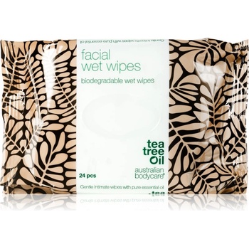 Australian Bodycare Tea Tree Oil кърпички за почистване и премахване на грим за лице 24 бр