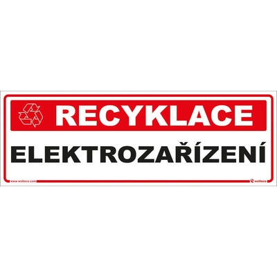 Walteco Recyklácia - Elektrozariadenia, 290x100mm, samolepka , 20103