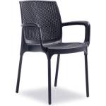 Mira-N Стол novussi с подлакътник sunset rattan АНТРАЦИТ (0142328)