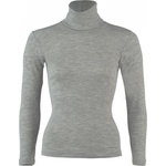Engel Дамско копринено термобельо Engel Women's Long-Sleeved Roll Neck Silk base layer - Light Grey Melange - размер 34/36 (EU) (114-1947-0112)