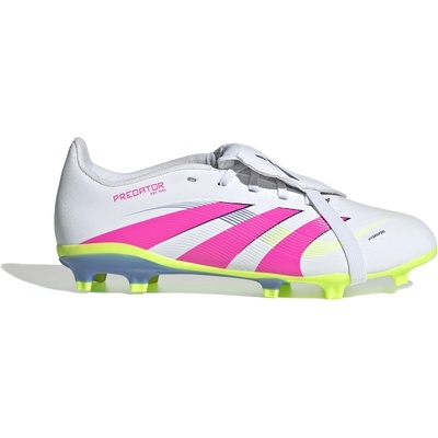 adidas Детски футболни бутонки Adidas Predator League Fold-Over Tongue Childrens Firm Ground Football Boots - White/Pink