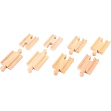 Bigjigs Rail Drevené koľaje Spojky - 5,5 cm - 8 ks