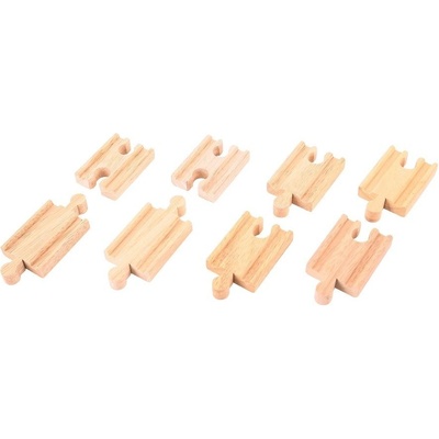 Bigjigs Rail Drevené koľaje Spojky - 5,5 cm - 8 ks