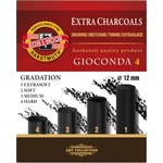 KOH-I-NOOR Set of Artificial Extra Charcoals Комплект изкуствени въглени 12 mm 4 бр (8694004001KZ)