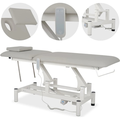 Habys Terapeutický stôl Optima, elektrické nastavenie výšky s ručným ovládačom – Satin Comfort k729 sivý