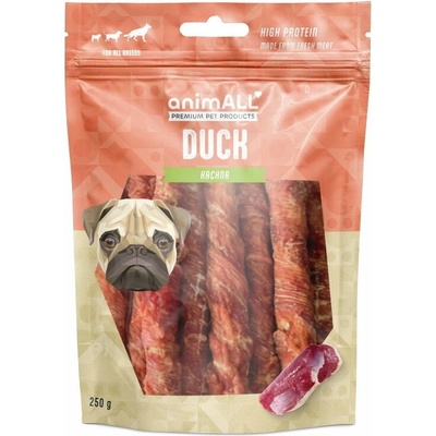 animALL Buvolí tyčka obalená kachním masem 250 g