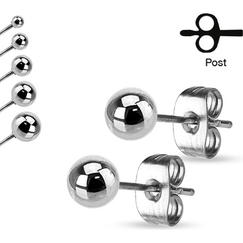 Steel Edge oceľové náušnice guličky SESSEB-ST