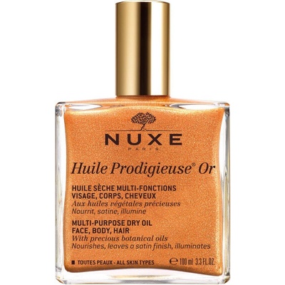 Nuxe Huile Prodigieuse® OR Multifunkční třpytivý suchý olej multifunkční třpytivý suchý olej na pleť, tělo a vlasy 100 ml