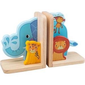 Bigjigs Toys - Дървени подпори за книги - Джунгла