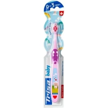 Trisa Детска четка за зъби Trisa Baby - Розова, 0-3 г (1683668_pink)