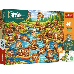 Trefl - Puzzle Seek & Find: Beavers in Action - 100 piese