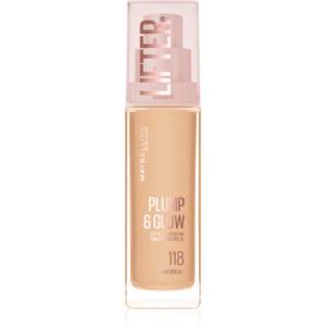 Maybelline new york Lifter Plump & Glow озаряващ фон дьо тен за естествен вид цвят 118 30ml