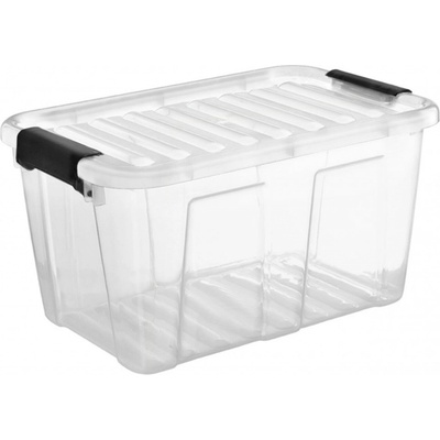 Plast Team Úložný box s průhledným víkem 30 L – Zboží Mobilmania