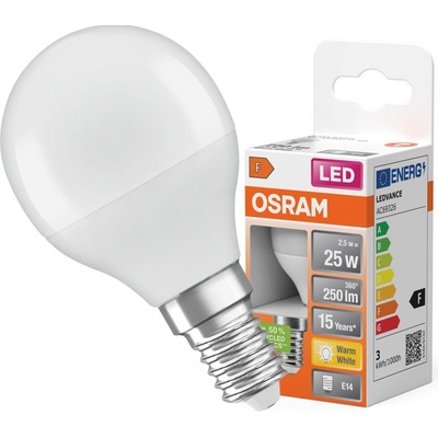Osram Classic P LED žiarovka E14 3,3W 2 700K matná