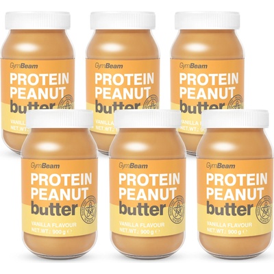 GymBeam Протеиново фъстъчено масло 6 x 900 g ванилия