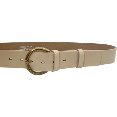 Penny Belts kožený opasek 12544 krémový