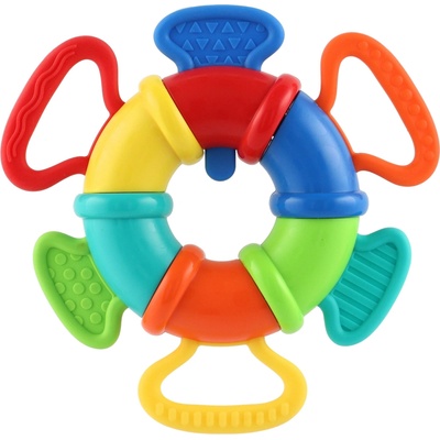 Teddies Hrkálka/Hryzátko/Flexi krúžok plast/silikón 15cm na karte