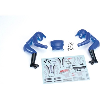 GM RACING Figurka jezdce včetně nálepek modrá