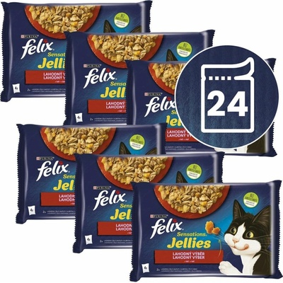 Felix Sensations Jellies hovädzie kura v želé 24 x 85 g