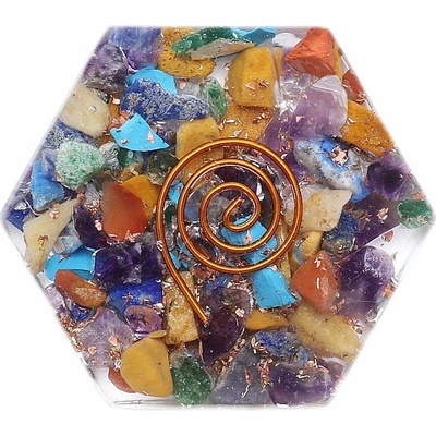 Nefertitis Orgonit hexagram pro harmonizaci čaker NF5377 - cca 4,7 cm