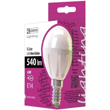 Emos LED žárovka Premium Mini Globe 6W E14 Neutrální bílá