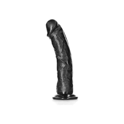 Shots Toys Реалистично дилдо Real Rock Curved 7" черно