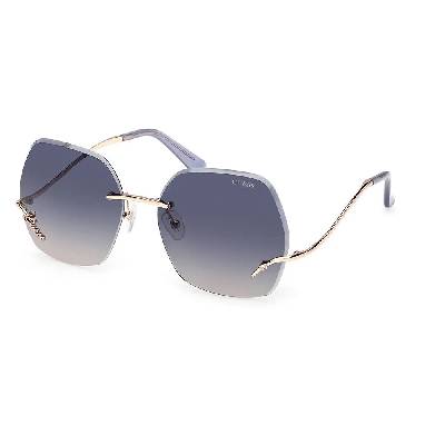 Слънчеви очила Guess GU00268 woman sunglasses - Blue (Shiny Rose Gold)