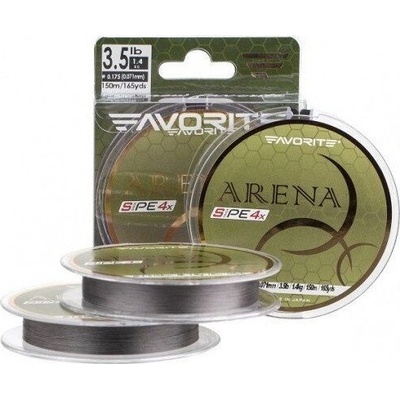 Favorite Šňůra Arena PE 4 Silver Grey 150m 0,071mm 1,4kg