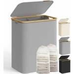 Songmics 130L Oxford Fabric Laundry Basket with Lid with 2 Compartments - LCB513G01V1 - mallbg - 53,49 лв