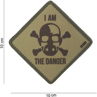 Gumová nášivka 101 Inc nápis I am the Danger - coyote