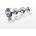ToyJoy Метална анална играчка с прозрачен кристал Diamond Star Beads L
