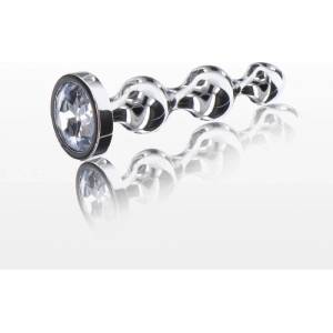 ToyJoy Метална анална играчка с прозрачен кристал Diamond Star Beads L