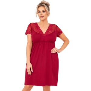 Donna Нощница Koszula-nocna-Livia-Plus-Burgundowa-BordowyV-65233-Bordowy - Червен, размер